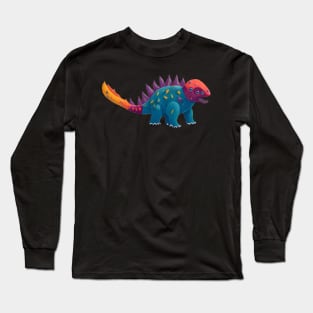 Colorful abstract dinosaur pattern Long Sleeve T-Shirt